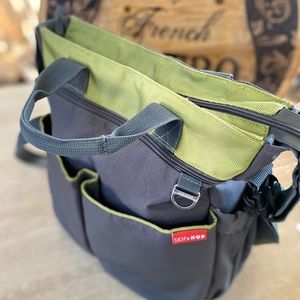 Skip Hop Diaper Bag Green Grey